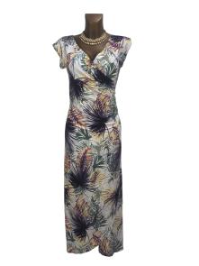 Mika LONG zavinovací šaty Tropical white